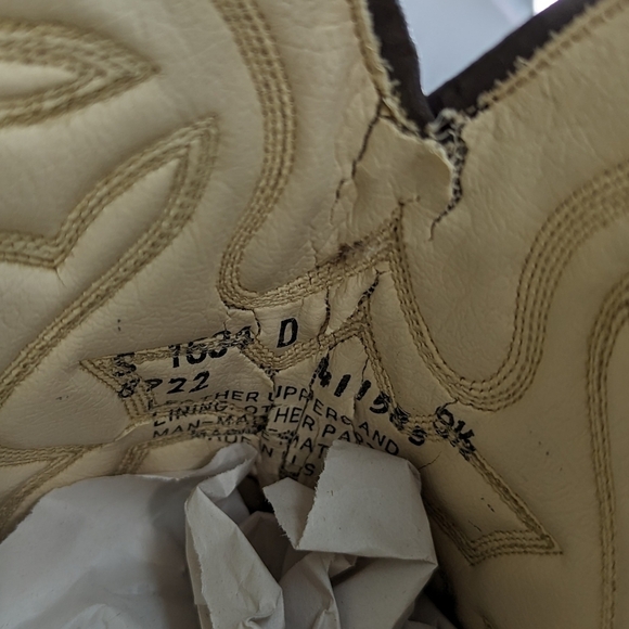 Vintage Cowboy Boots Mens 9.5 Brown Silverado Leather Western USA - Picture 10 of 11